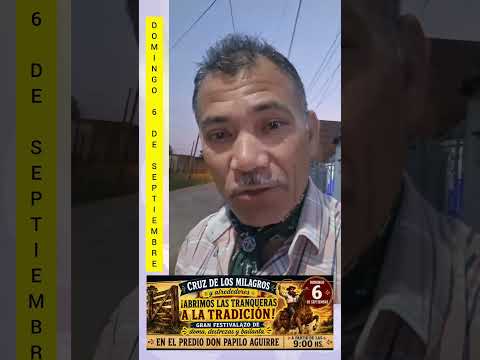 Domingo 6-S Gran FESTIVALAZO de DOMA y BAILANTA en Cruz de los Milagros inicia 9Hs Invita Beto Quiró