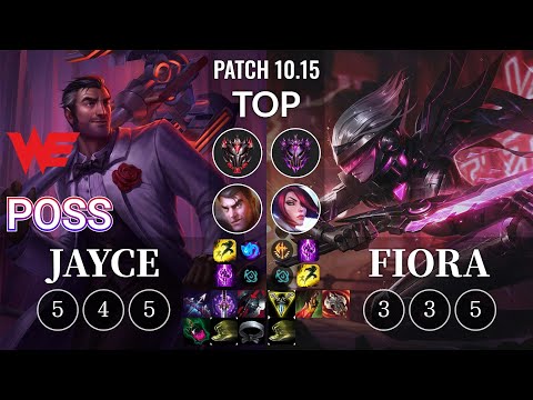 WE Poss Jayce vs Fiora Top - KR Patch 10.15