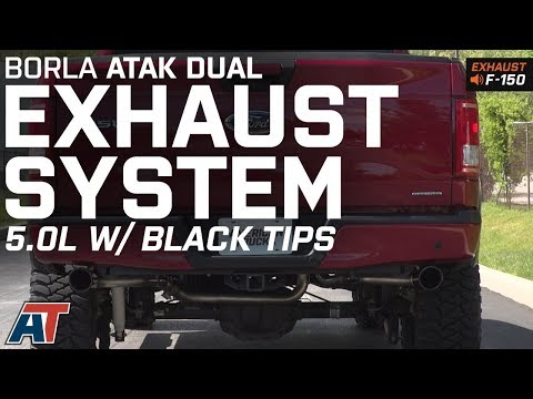 2015-2018 F150 Borla ATAK Dual Exhaust System w/ Black Tips 5.0L Sound Clip & Install