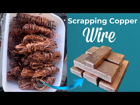 Melting Copper Wire into Ingots#copper #smelting