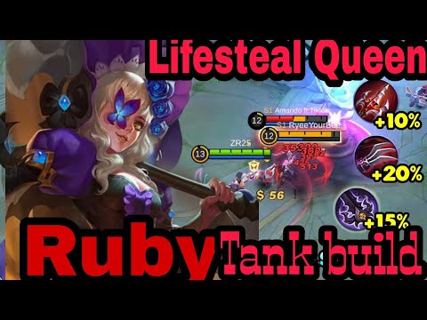 RUBY!! EXP LANE TANK BUILD QUEEN OF LIFE STEAL