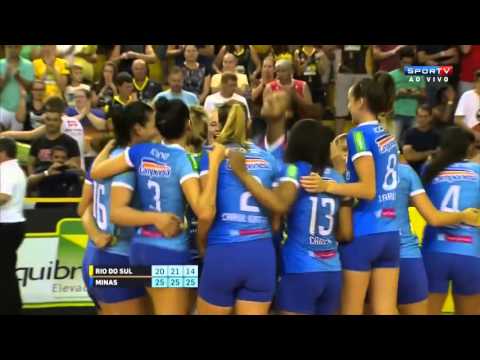 Melhores Momentos HD Rio do Sul x Minas Superliga Feminina de Vôlei 15.03.2016