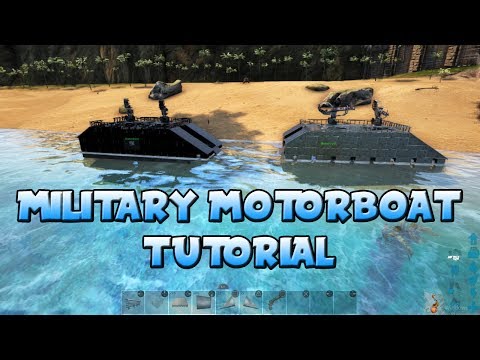 Ark: Survival Evolved- Military Motorboat Building Tutorial PS4 Gameplay!