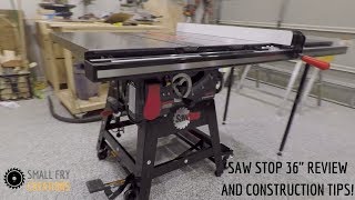 Contractor Saw Stop Table saw review and construction tips