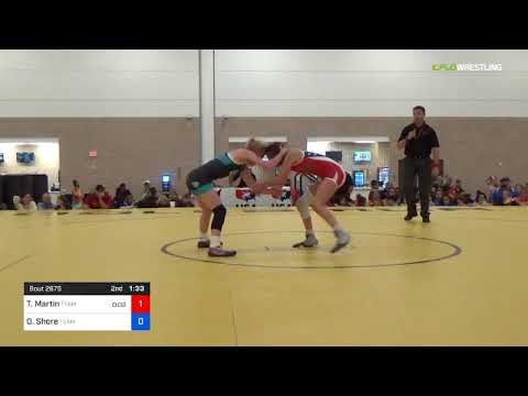2018 Women's National /UWW Cadet Women Finals 46 RR Rnd 2 - Taryn Martin (Team) Vs. Olivia Shore (