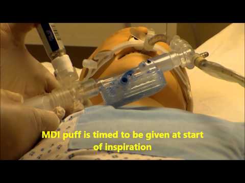 Respiratory care- inline mdi with hme filter