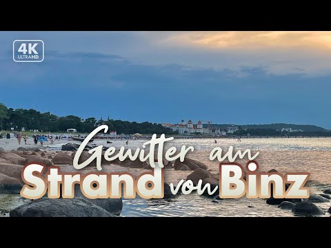 Sommergewitter am Strand von Binz - Rügen Urlaub 2022 (4K Walk / ASMR)