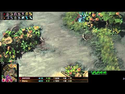 (HD964) Bbyong vs DRG -TvZ - G1 - Heart of the Swarm [FR]
