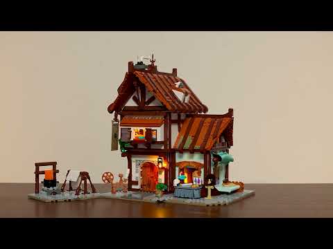 Vidéo Lumibricks Middle Ages 12005 : Atelier de couture médiéval