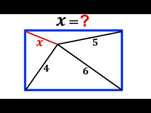 Can you find the missing side length X? | (Rectangle) | #math #maths | #geometry