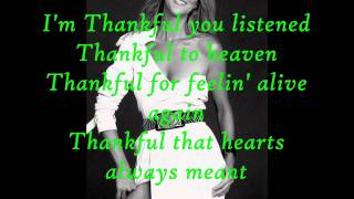 Celine Dion - Thankful (lyrics)