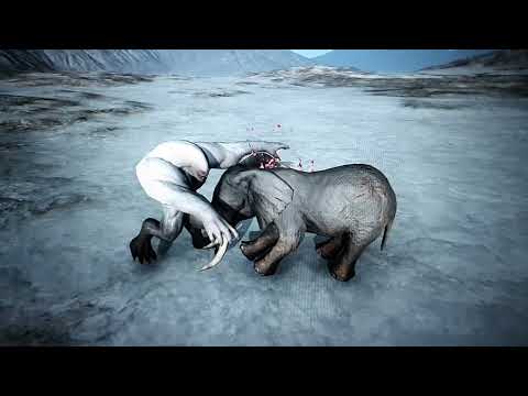 Battle#008 - YETI vs ELEPHANT (Slow Motion) - Beast Battle Simulator!