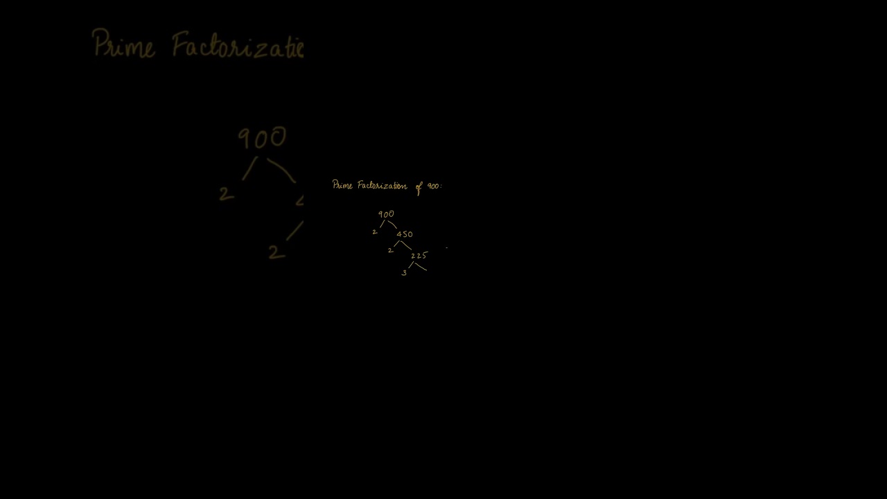 Prime Factorization  #primefactorization #primefactorisation #maths #900 #example