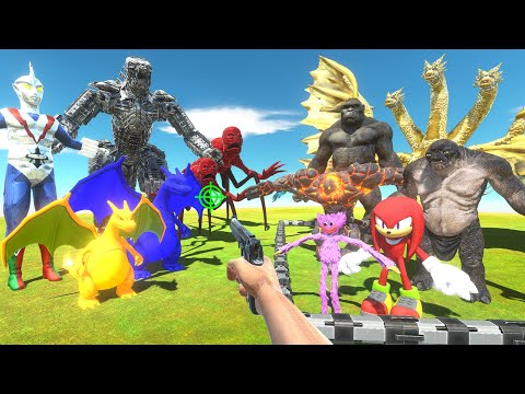 FPS Avatar Rescues King Ghidorah and Fights Mechagodzilla - Animal Revolt Battle Simulator