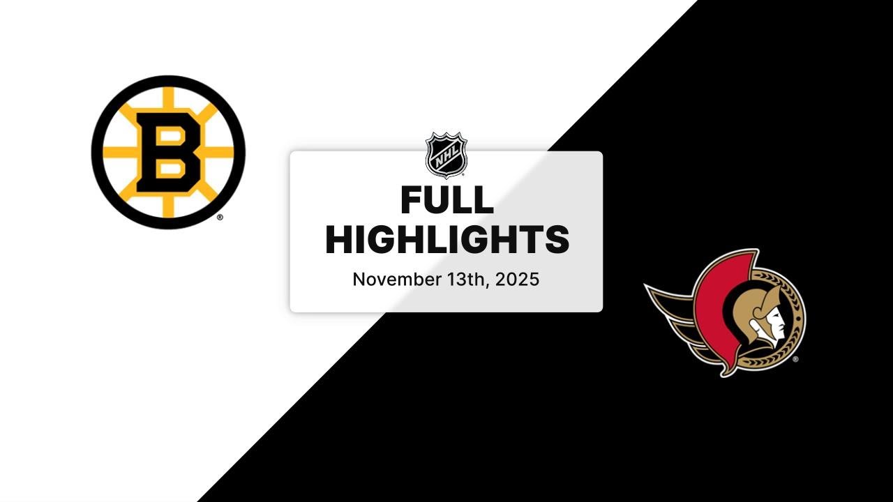 NHL Highlights | Bruins vs. Senators | November 13, 2025