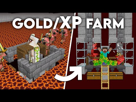 Minecraft Easiest Gold/XP Farm 1.20 | AFK Extremely Efficient!