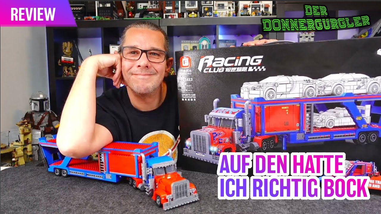 Forange Racing Club Autotransporter passend zur Lego Speed Champions & Mould King Model-S Reihe