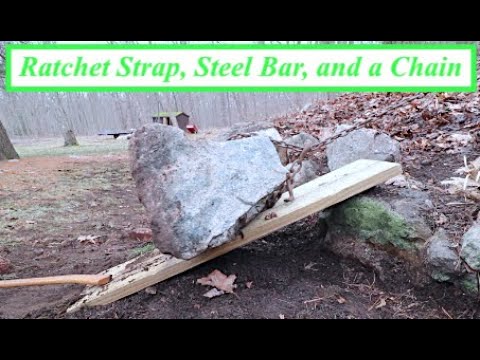 Part of a video titled How to move a large rock by Yourself, Simple - YouTube
