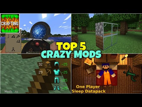 5 New Minecraft Survival Mods For Crafting And Building | Top 5 Crazy Mods For Crafting And Building