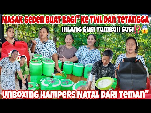 MASAK GEDEN‼️BAGI" NASI RANTANG KE TWL DAN TETANGGA~MENYAMBUT NATAL || UNBOXING PARSEL SAK UMBRUK 