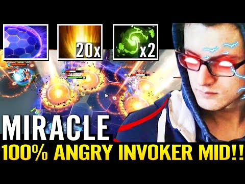 MIRACLE 100% IS ANGRY! MID Invoker Last Pick 2x Cataclysm Chrono WTF CRAZIEST GAME 7.29 Dota 2 Pro