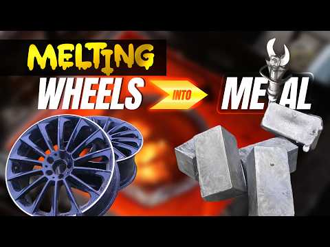 Melting Car Rims into Massive Aluminum Ingots!