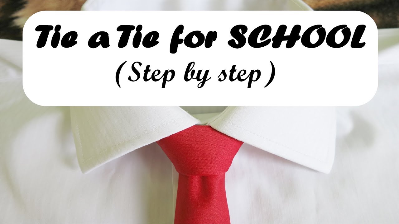 Watch video How to tie a tie for School uniform Now How to tie a tie for School uniform