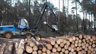 preview picture of video 'Fällung der Bäume im Patthorster Wald mit Harvester Rottne H14'