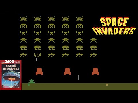 Classic Arcade Gameplay: Space Invaders on Atari