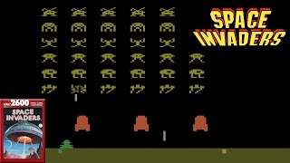 Classic Arcade Gameplay: Space Invaders on Atari