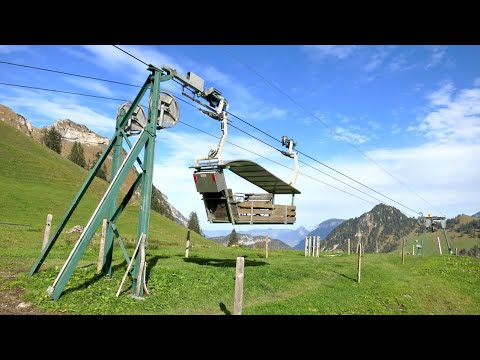 Luftseilbahn Isenthal - Musenalp Talfahrt 2020 - cable car Switzerland