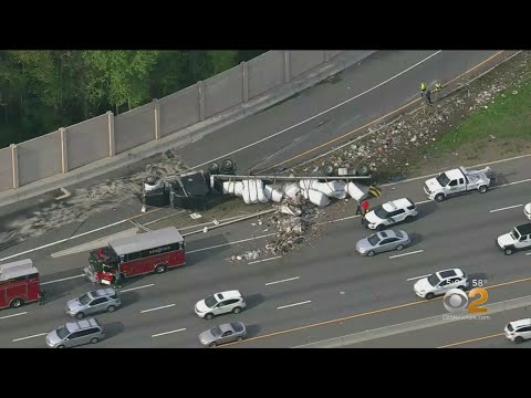 Overturned Tractor Trailer On I 287