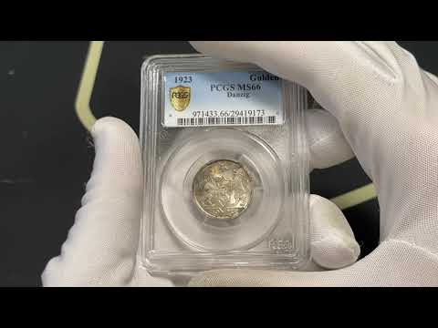 Wolne Miasto Gdańsk, 1 gulden 1923 - PCGS MS66 - WYŚMIENITA