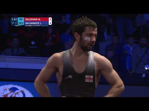 GOLD GR - 63 kg: M. DALKHANI (IRI) v. L. KAVJARADZE (GEO)
