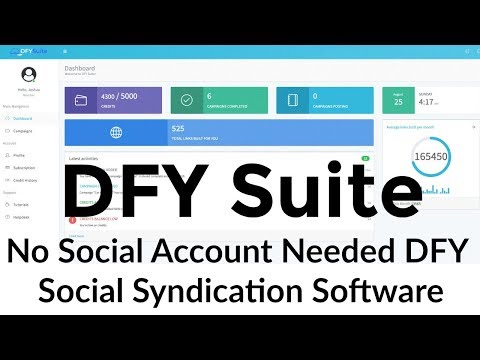 DFY Suite Review Live Demo Webinar Replay - No Social Account Needed Social Syndication Software Video