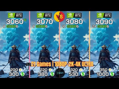 RTX 3060 TI vs RTX 3070 vs RTX 3080 vs RTX 3090 I 21 GAMES TESTED!