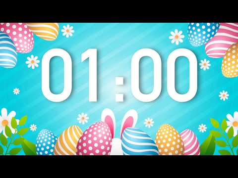 1 Minute Happy Easter Timer With Music 4k