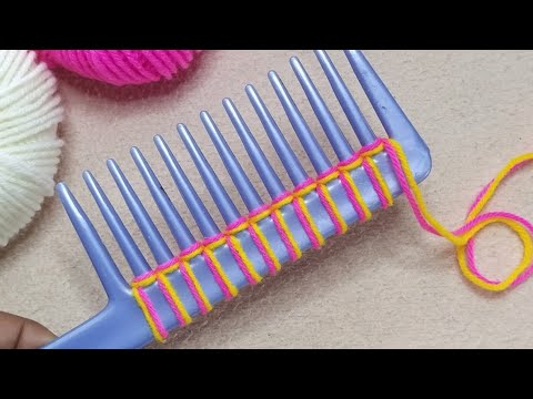 2 Superb Woolen Yarn Flower making ideas with Hair Comb | Easy Sewing Hack