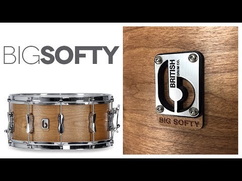 British Drum Company Big Softy 14x6.5" 10-Lug Cherry / Balsa Snare Drum. New with Full Warranty! image 10