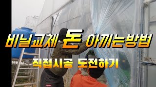 비닐교체 어렵지않아요. 결로방지누적필림으로 교체