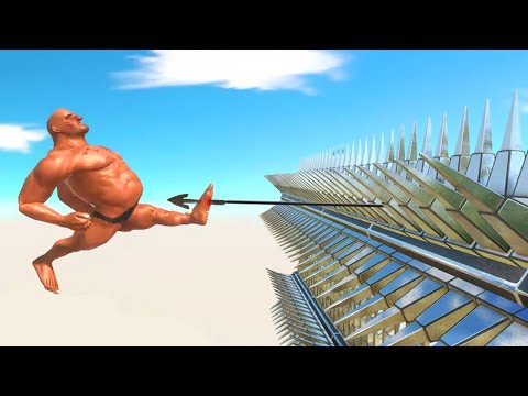Bungee Jumping Above Grinder - Animal Revolt Battle Simulator
