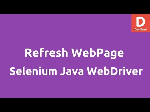 Refersh Webpage using Selenium Java