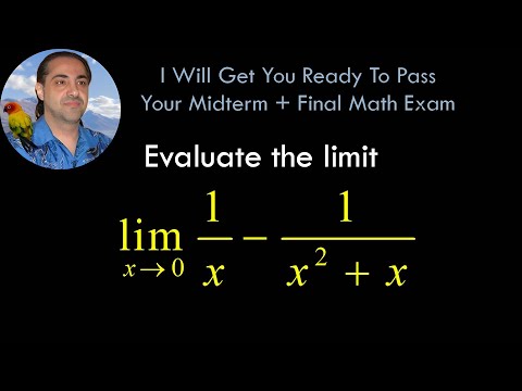 Evaluate the limit lim x→0  (1/x - 1/(x^2+x))
