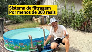 Como usar bomba periférica em piscina de plástico - projeto barato