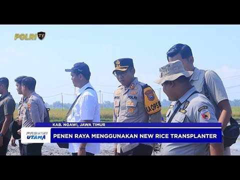 KAPOLDA JATIM BERSAMA FORKOPIMDA PANEN RAYA PADI DI NGAWI