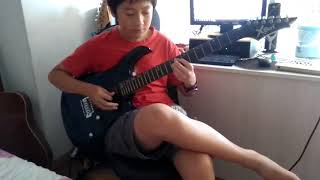 Impellitteri-shed your blood guitar solo cover by 11 years old kid 電吉他 國小五年級 小朋友