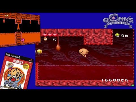 Let's compare remakes - Bonk's Adventure (PS2, 2003) [Side by side comparison]
