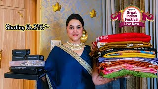 Amazon upto 80% off Festive/Wedding wear Saree & Jewellery set haul @PoojaRikichoyal