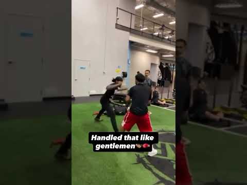 A technical fight at the gym ends respectfully between these gentlemen