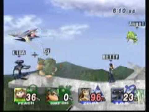 DMR (Peach) & Cy (DK) vs Dex (Zelda/Shiek)(R.O.B.)